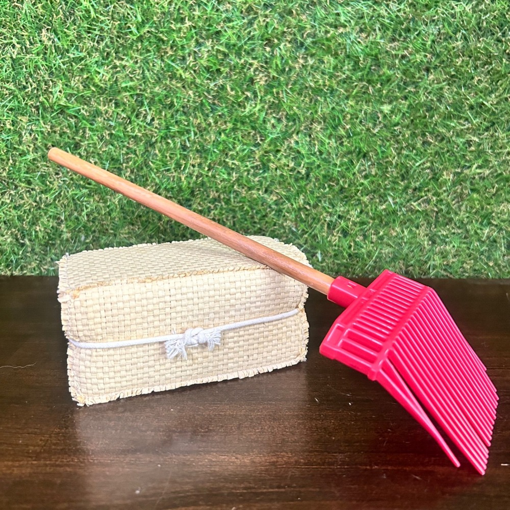 American Girl Hay Bale & Rake‎ Toy Set For Dolls